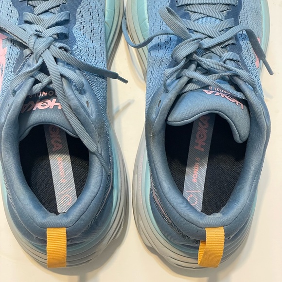 Hoka One One HOKA Bondi 8 Sky Blue and Pink Athletic Women Sneakers Shoes Sz 9B - Picture 4 of 9